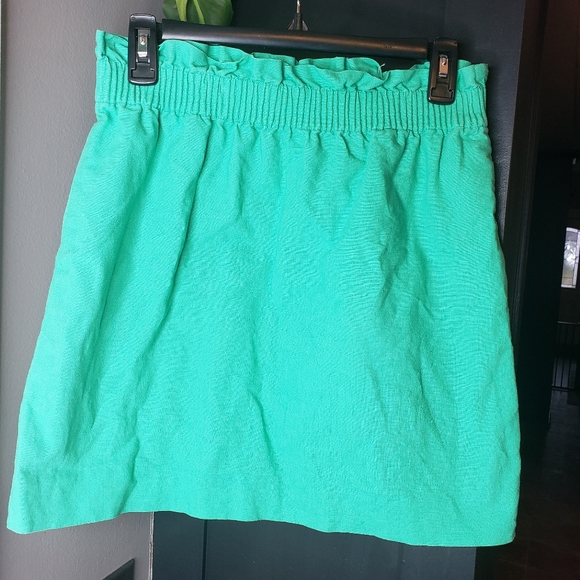J crew bright green linen skirt size 6 - Picture 2 of 6